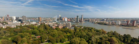 aerial panorama image of  Rotterdam in the Netherlands, Europeの写真素材