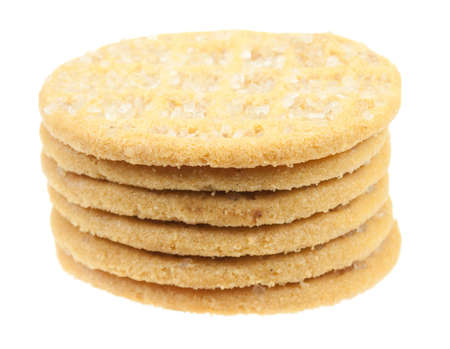 sugar waffles isolated on a white backgroundの写真素材