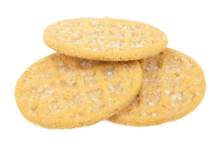 sugar waffles isolated on a white backgroundの写真素材