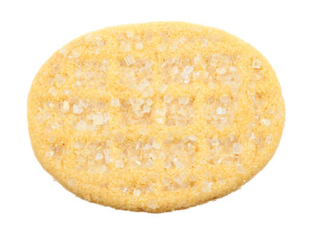 sugar waffle isolated on a white backgroundの写真素材