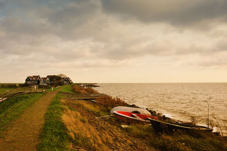 Marken a small village near Amsterdam in The Netherlandsの写真素材