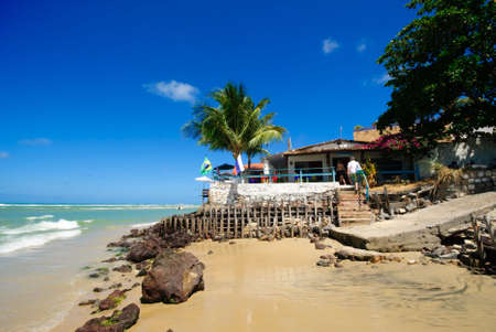 Restaurants with a beautiful view in Paria da Pipa Brazil の写真素材