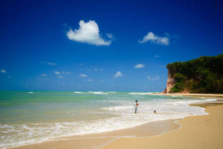Beautiful beach at Baia dos Golfinhos near pipa Brazilの写真素材