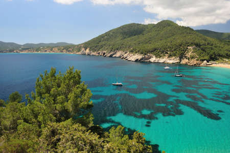 Cala de Sant Vicent on the North East of Ibiza, Spainの写真素材
