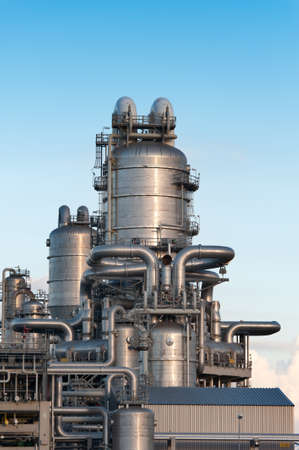 Oil refinery at the Maasvlakte in Hollandの写真素材