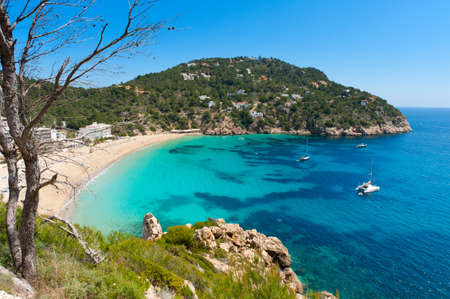Cala de Sant Vicent on the North East of Ibiza, Spainの写真素材