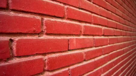 red brick at wallの写真素材