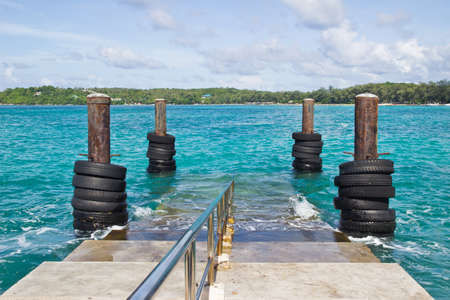 view of Harbour with wheel photographed at karon in Puket,Thailandの写真素材
