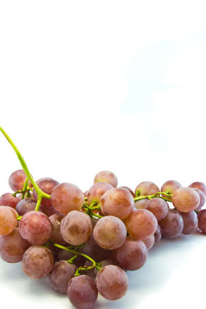 red grapes isolated on white の写真素材