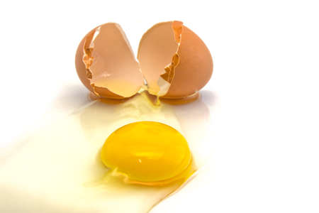 Cracked Eggの写真素材