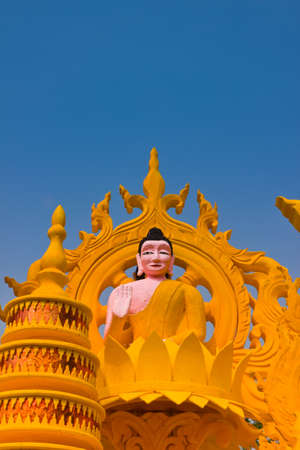 Thai Style gold budha  Statueの写真素材