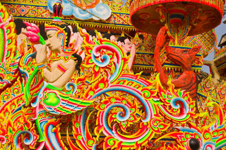 Thai Style colorful Bird  Statueの写真素材