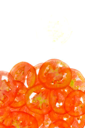 Fresh red tomatoes isolated on whiteの写真素材
