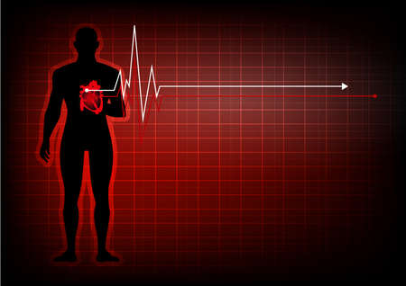 People with heart disease abstract backgroundのイラスト素材