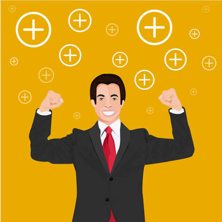 Vector - Businessman Positive thinking. vectorのイラスト素材