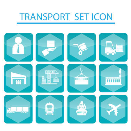 Set logistics icons, shipping iconsのイラスト素材