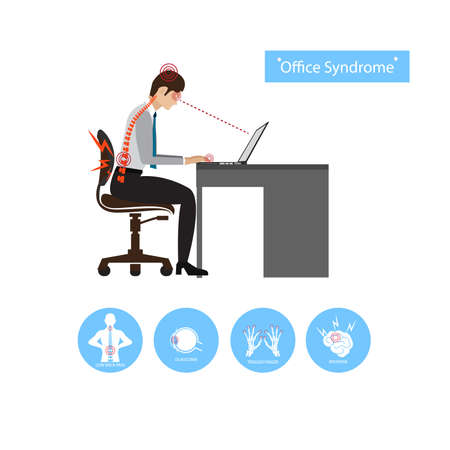 Office syndrome illustration.のイラスト素材