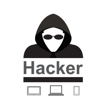 Hacker man Iconのイラスト素材