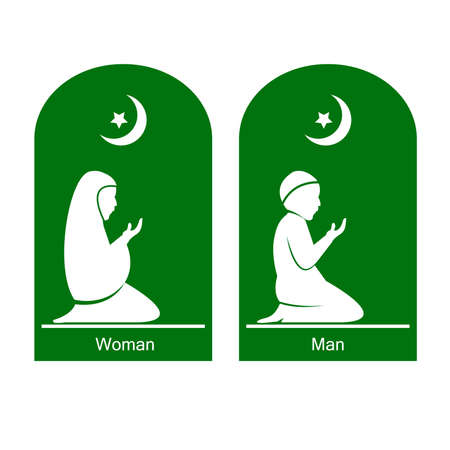 Sign for muslim prayer room.のイラスト素材