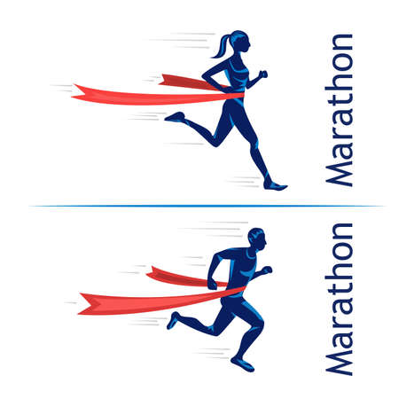 Man sprint running to win design.のイラスト素材