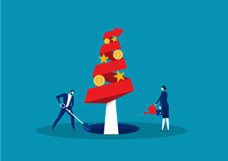 usiness matching with invest on growth graph. Protection money concept. Safe and secure investment. illustrationのイラスト素材