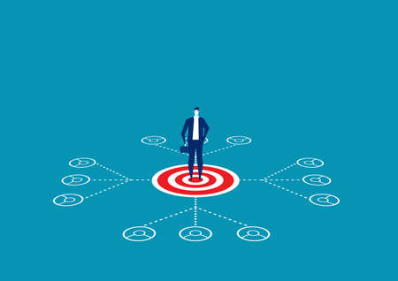 Leadership network or Multilevel Marketing Vectorのイラスト素材