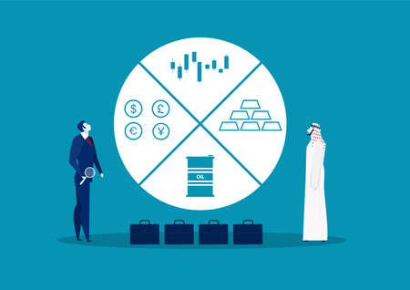 business concept for investment sign . Investing plans and strategy. Vector illustrationのイラスト素材