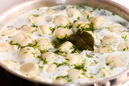 pelmeni cookingの写真素材
