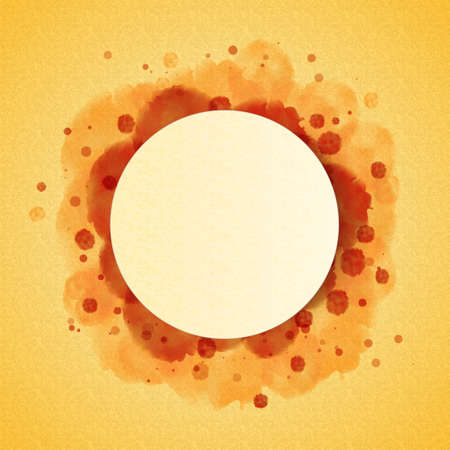 Vintage yellow watercolor spot backgroundのイラスト素材