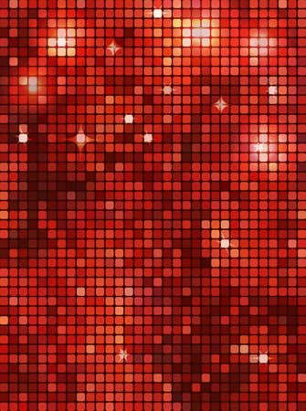 Vector red background. Vertical rectangle  mosaic with light spotsのイラスト素材