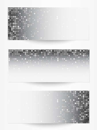 Set of banners with gray circlesのイラスト素材