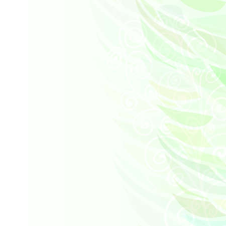 Pure green floral background pattern rightのイラスト素材