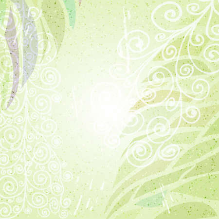Vintage green abstract floral backgroundのイラスト素材