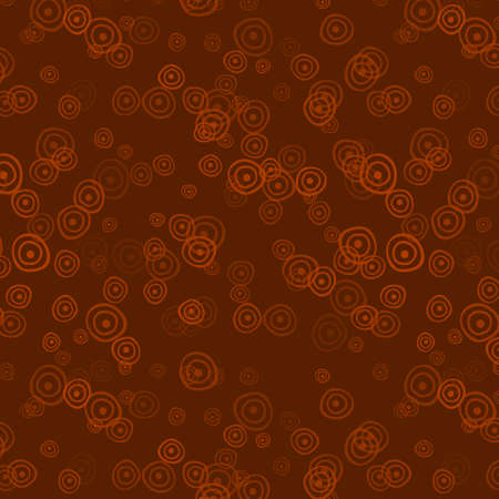 Doodle brown circles seamless backgroundのイラスト素材