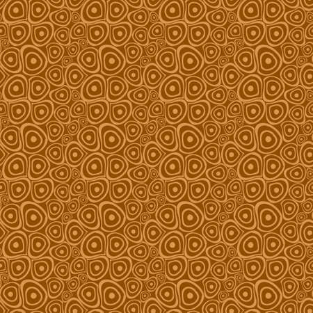 Doodle circles yellow seamless backgroundのイラスト素材