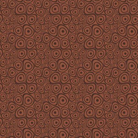 Doodle circles light brown seamless backgroundのイラスト素材