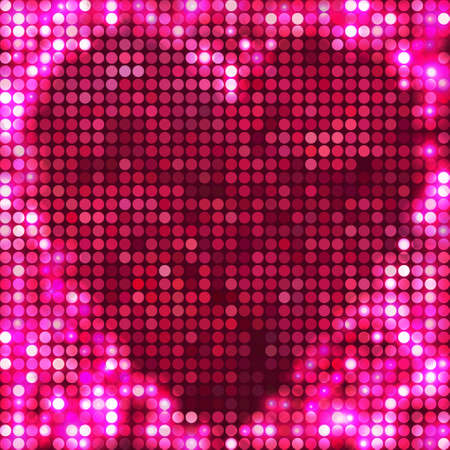 round rose mosaic spots heartのイラスト素材