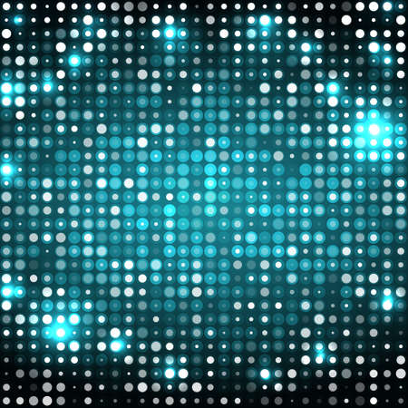 Dark blue abstract sparkling disco background with circlesのイラスト素材
