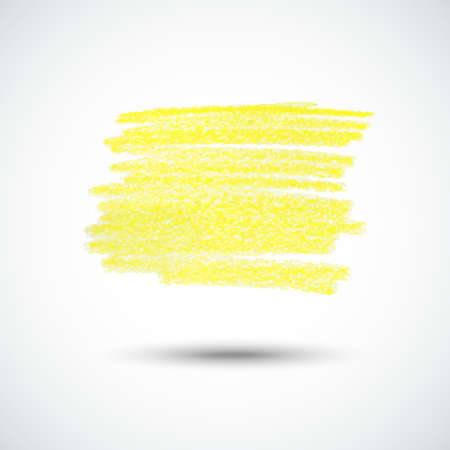 Vector handmade crayon stripes. Yellow grunge design element.のイラスト素材
