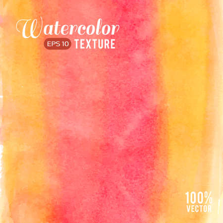 Vector pink yellow stripes watercolor texture. Grunge template for your design. Composition for scrapbooking.のイラスト素材