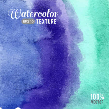 Vector blue turquoise watercolor texture. Grunge template for your design. Composition for scrapbooking.のイラスト素材
