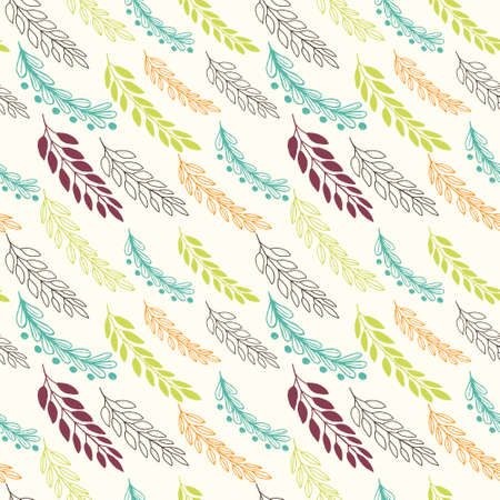 seamless hand drawn floral background. のイラスト素材