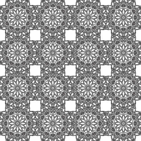 Page with circular mandala.  pattern for adults antistress coloring book.のイラスト素材