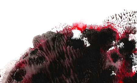 Abstract acrylic painted background. Black, red textured vibrant color. Grunge template for your...