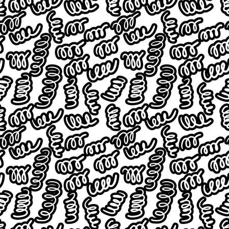 Trendy vector seamless pattern with brush strokes. Hand drawn abstract geometric elements. Springs texture. Modern abstract poster, cover,card, fabric, wrappind design. Organic pattern.のイラスト素材