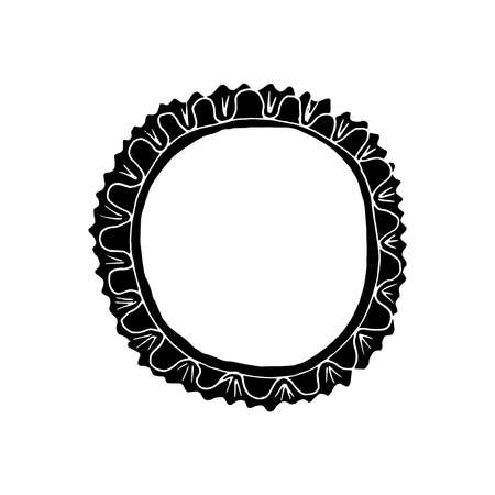 Hand drawn frame doodle designのイラスト素材