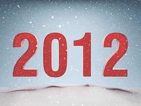 Happy New Year 2012 greeting card