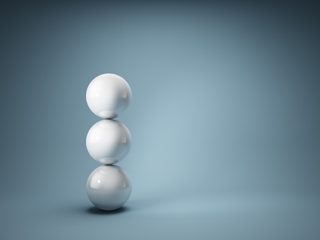 Balancing abstract ballsの写真素材