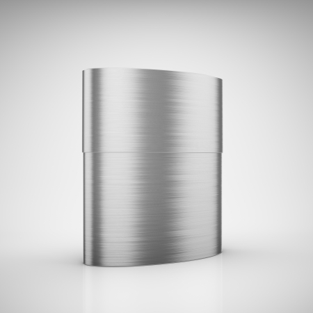 Blank aluminum case for exhibitionの写真素材
