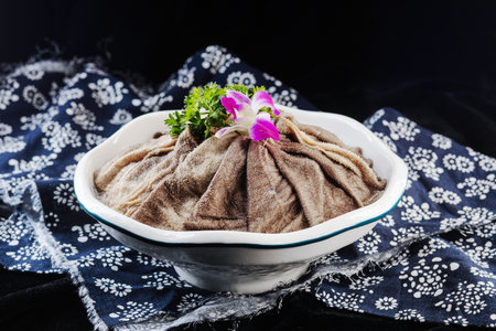 Korean traditional food Songpyeon, half-moon-shaped rice cakeの写真素材